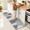 Bluish Blue-17.3" x 47 "+ 17.3" x 29 "--0.47 inches, variant on Kimode Anti Kitchen Mats For Floor Cushioned Rugs Sets Of 2