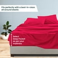 thumbnail image 5 of 400 Thread Count 4 Pcs Sheet Set Deep Pocket 21 Inch 100% Egyptian Cotton Color Red Solid Size Twin-XL, 5 of 5