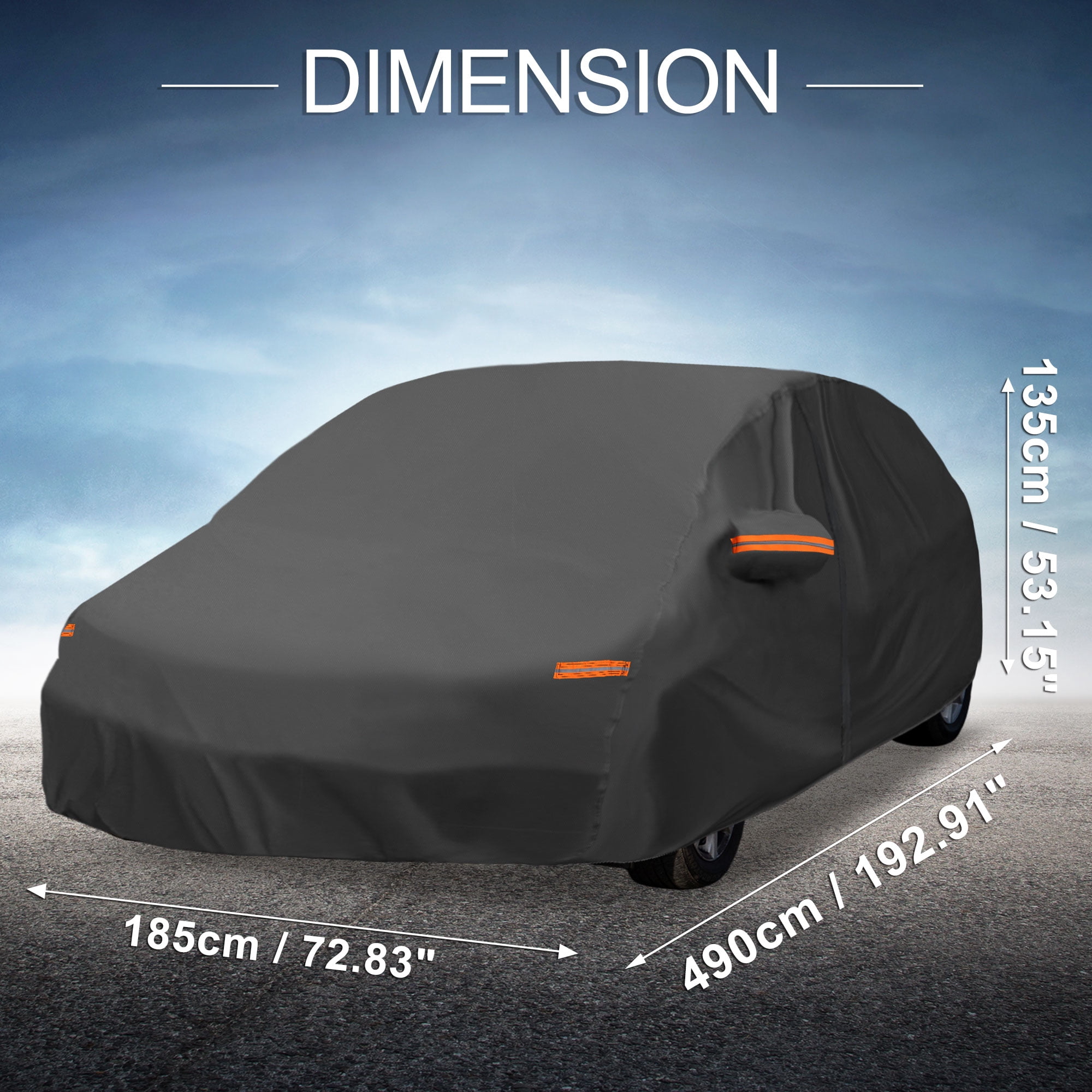 Unique Bargains Aluminum Car Cover for Subaru Legacy Wagon 192.91"x72.83"x53.15"