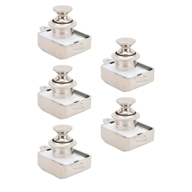 Cabinet Door Push Button Latch Zinc Alloy Exquisite Cupboard Door Knob Latch Lock for RV Motorhome RV Spare Parts