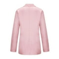 thumbnail image 3 of Dazajoo Long Sleeve Blazers for Women No Button Solid Color Basic Casual Suit Jackets 2024 Womens Dressy Trendy Open Front Lapel Suit Blazer,Pink,S, 3 of 4