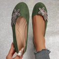 thumbnail image 5 of YOUYEDIAN Loafers for Women Fashion Slip On Round Toe Casual Low Heel Floral Deco Flats Versatile Comfy Dress Shoes, 5 of 5