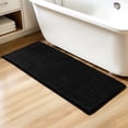 thumbnail image 6 of Subrtex Chenille Bathroom Rugs，Extra Soft and Non Slip Bath Mats Runner，Thick Rubber Backing Washable Shower Bathtub Rugs & Home Decor Accessories(Black,24"*60"), 6 of 9
