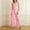 Pink, variant on Women's 2 Piece Lace Outfit – Floral Hollow Out Vest and Wide Leg Pants – Lapel Sleeveless Crop Top Set for Summer – Sizes S-XXXL