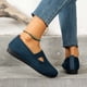 thumbnail image 4 of Amzcrzy Zapatos de mujer,Zapatos de mujer,Zapatillas de mujer, Zapatos planos de punta redonda de color liso para mujer, zapatillas suaves e informales Sandalias Mujer Zapatillas De Casa, 4 of 6