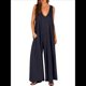 thumbnail image 1 of Mono Informal de Verano para Mujer, Holgado, Sin Mangas, con Cuello en V, Pierna , , Holgado, con Bolsillos. Negro XL, 1 of 6