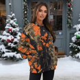 thumbnail image 2 of Yuyamidu Women's Novelty Sweatshirts Hoodie Womens Oversized Long Sleeve Shirts Tees Casual Workout Tops Camo Hunting Orange Crewneck Loose Pullover with Pockets Outfits Running Yoga Golf Clothing, 2 of 7