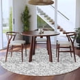 thumbnail image 3 of Large Round Rug 8Ft Washable Non-Slip, Grey Spring Floral Circle Area Rugs for Living Room Bedroom, Farmhouse Flowers Elegant Pastoral Indoor Floor Mats Carpet Runner for Home Decor, 3 of 8