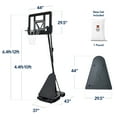 thumbnail image 4 of Best Choice Products Adjustable 4.4-10ft Basketball Hoop, Portable Goal w/Shatterproof Backboard, Ball Return - Black, 4 of 11