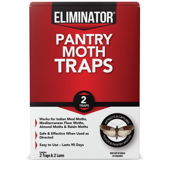 Eliminator Pantry Moth Traps, Pheromone Moth Traps, 2 Pack
