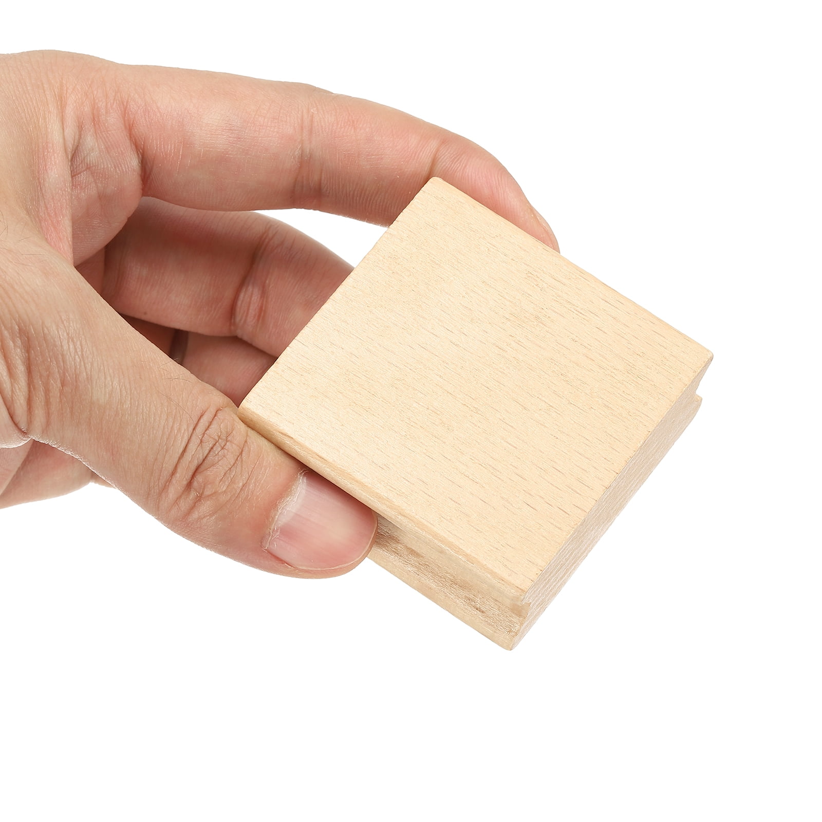 Unique Bargains Blank Wood Rubber Stamp Mounts Wooden Handle for DIY Crafting 2"x2"x0.79"