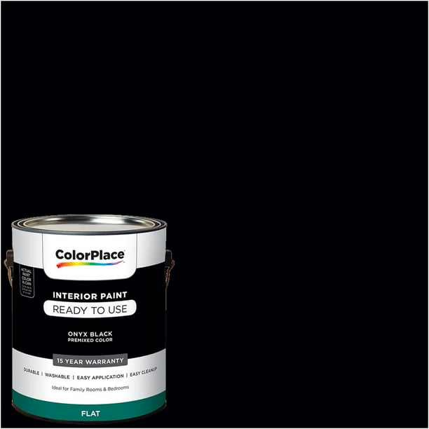 Colorplace Ready To Use Interior Paint Onyx Black 1 Gallon Flat Walmart Com Walmart Com
