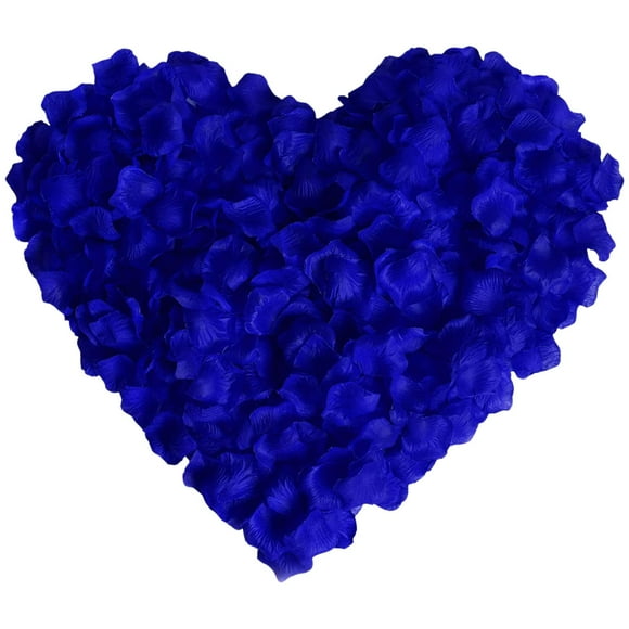 Pétales de Rose Artificiels Bleu Foncé Ngheia Décoration de la Saint-Valentin – Décorations de Fleurs pour Mariage Nocturne, Demande en Mariage, Anniversaire – Pétales Romantiques Dispersés