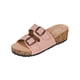 thumbnail image 2 of Gosh Sandalia Plataforma Slide Juvenil Mujer Hebillas Gamuza Rosa 052D0E rosa 25 Gosh 052D0E, 2 of 7