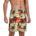 thumbnail image 2 of Sikiie Colorful Hawaii Palms Mens Pajama Shorts, Lightweight Lounge Pant with Pockets Soft Sleep Pj Shorts for Men3X-Large, 2 of 6