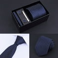 thumbnail image 6 of Elegant Choise Mens Tie Set Necktie Classic Handkerchief Cuff Links Brooch - fathers' day gift, 6 of 17