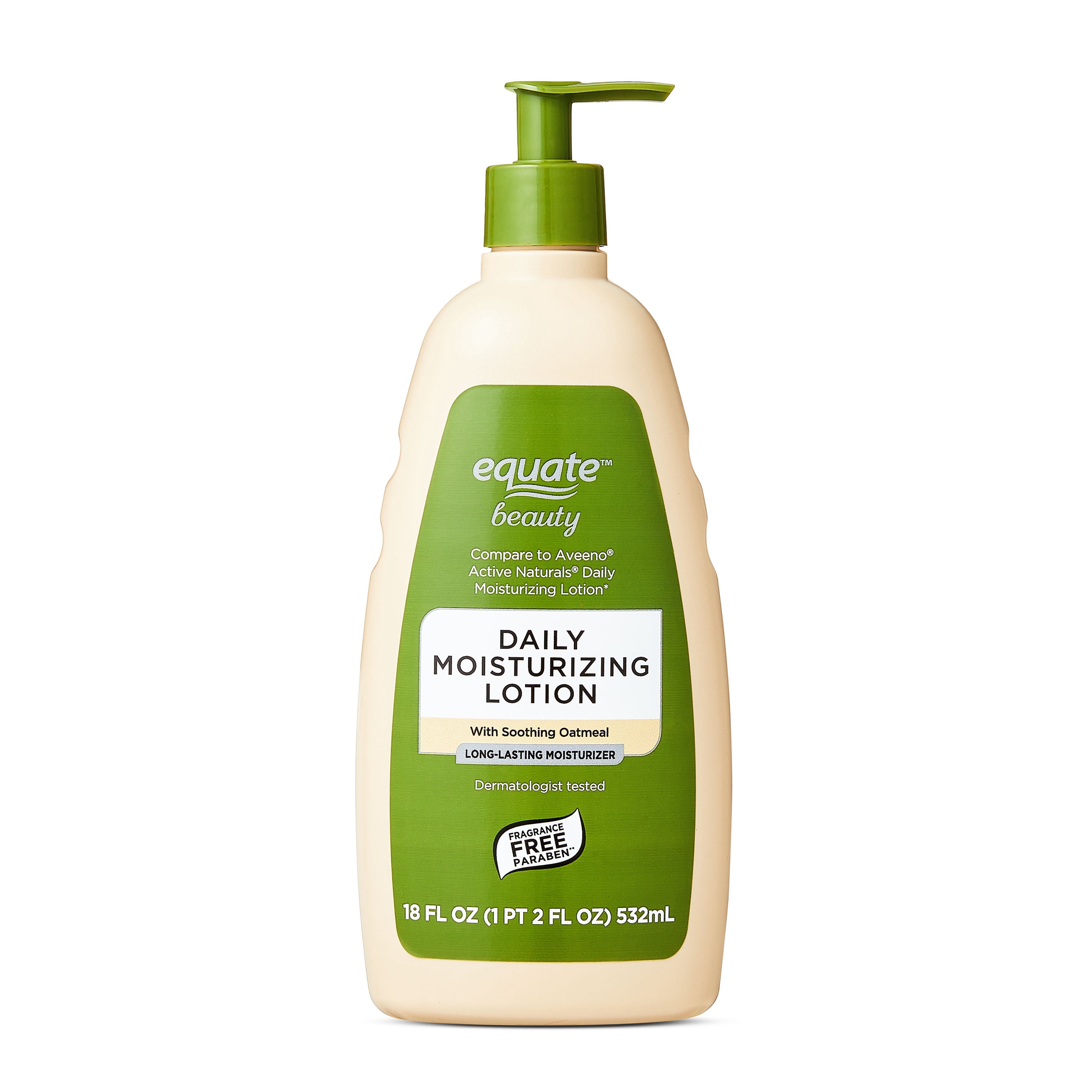 (4 pack) Equate Beauty Daily Moisturizing Lotion with Soothing Oatmeal, 18 fl oz