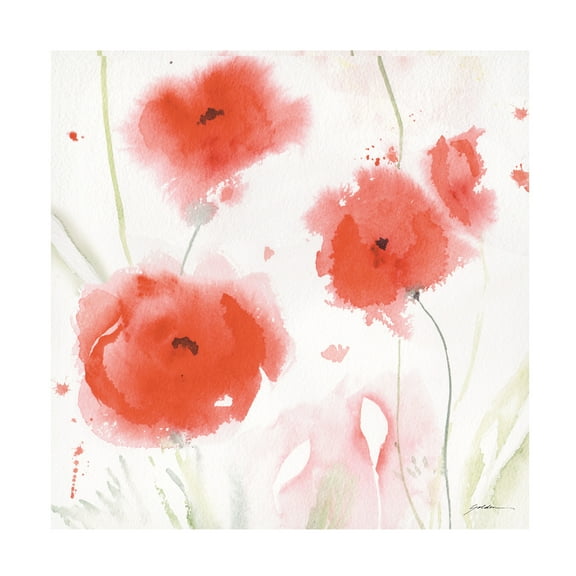 Sheila Golden 'Poppy Trio' Canvas Art