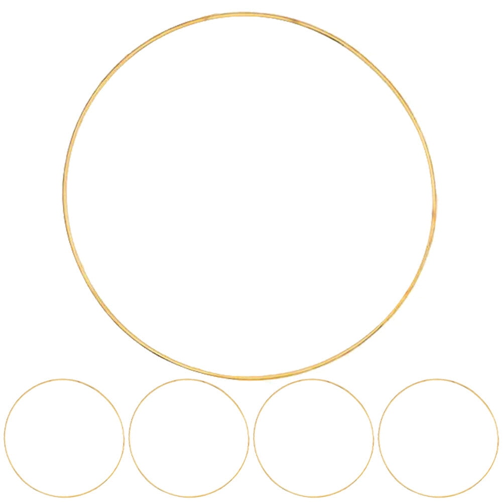 Metal Hoops Rings Macrame Ring Catcher Dream Craft Wreath Hoop Wire Gold Circle Dreamcatcher Floral Flower Christmas