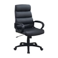 thumbnail image 1 of Office Chair with Horizontally Tufted Padded Back, Black, 1 of 2