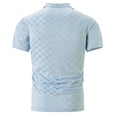 thumbnail image 3 of Chemises pour Hommes Chemise à Rayures à Col Rabattu Manches Courtes Haut de Sport, 3 of 8