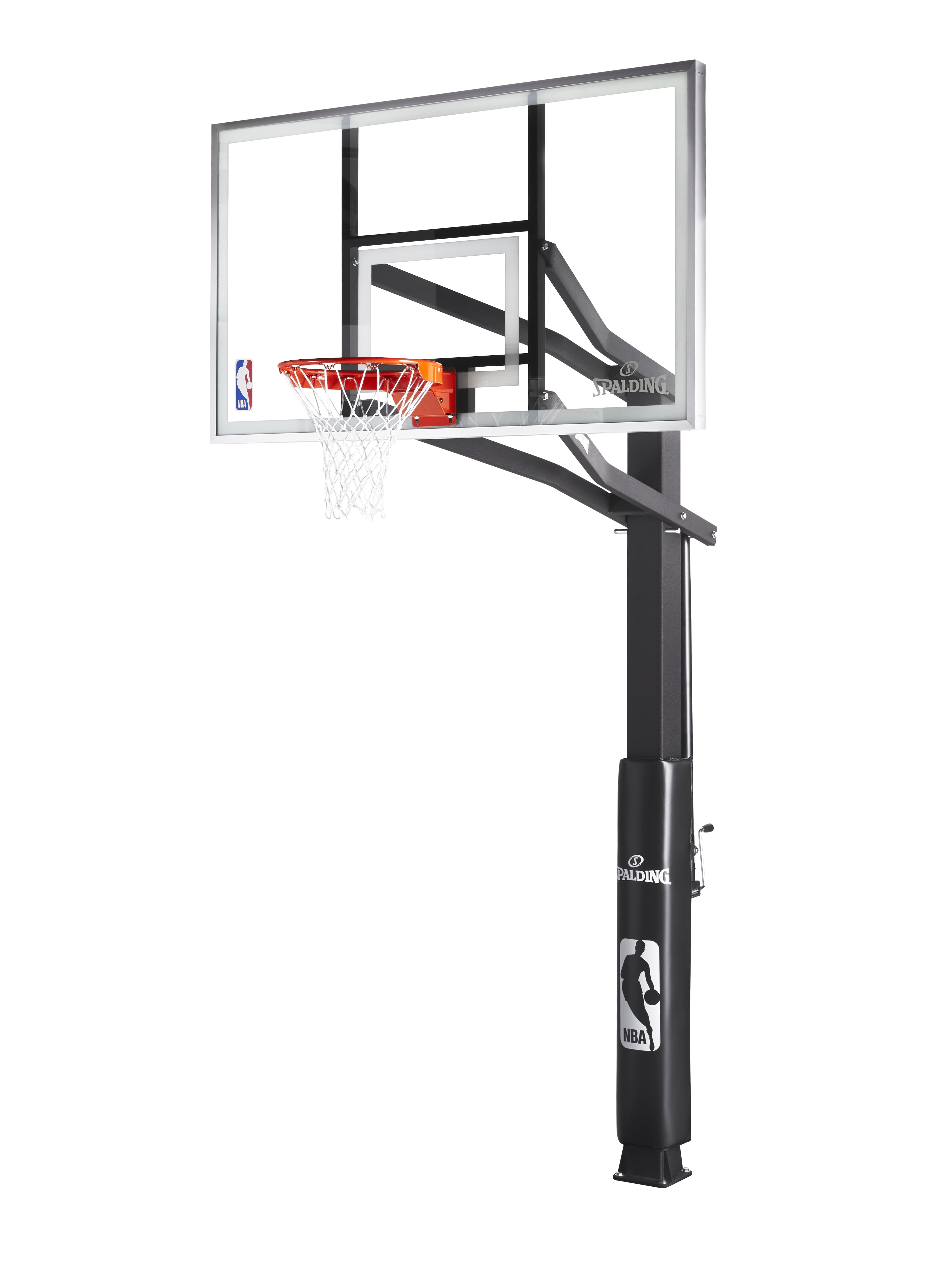 Spalding 72 Glass In Ground Basketball, Basketball Goal In Ground