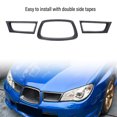 thumbnail image 3 of 3PC Front Grille Overlay Kit for 06 07 WRX STI Black ABS Grille Trim Set OEM Fit Sporty Upgrade Easy Install, 3 of 7