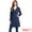 Dark Blue, variant on Women's Strap Cuff Solid Double Breasted Tie Belt Trench Coats Dark Pink S