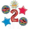 Race Car 2nd Birthday Party Supplies Stock Car Balloon Bouquet Decorations