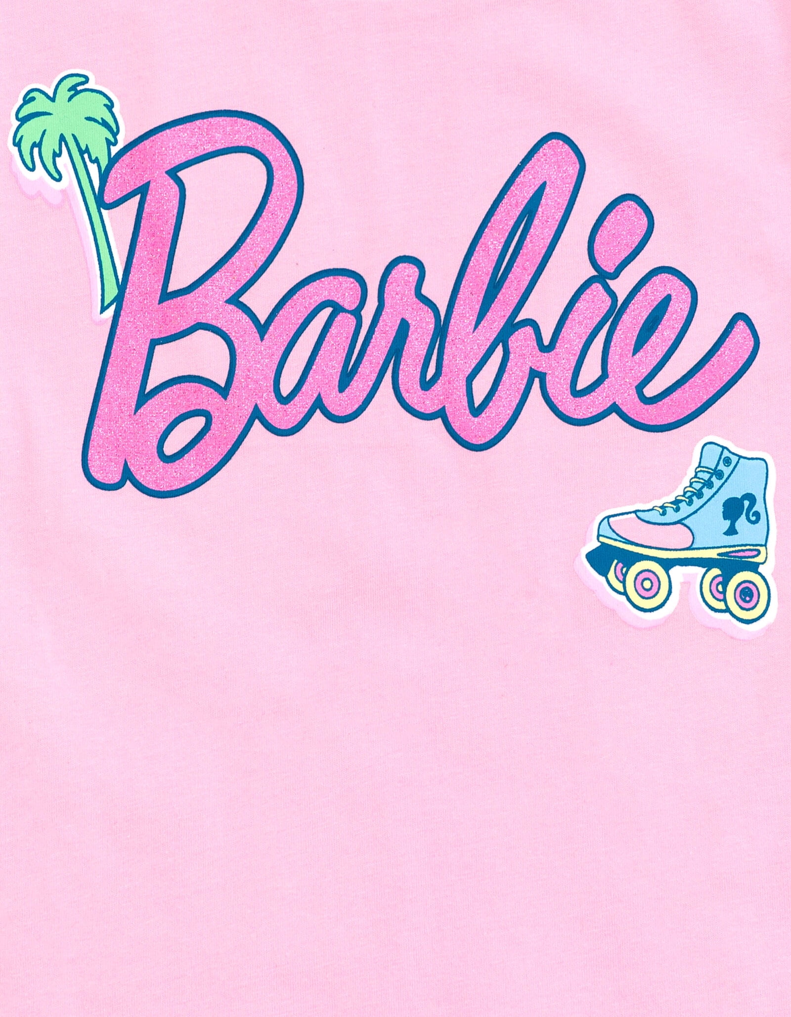 Barbie T-Shirt and Chambray Shorts Outfit Set Logo Toddler to Big Kid
