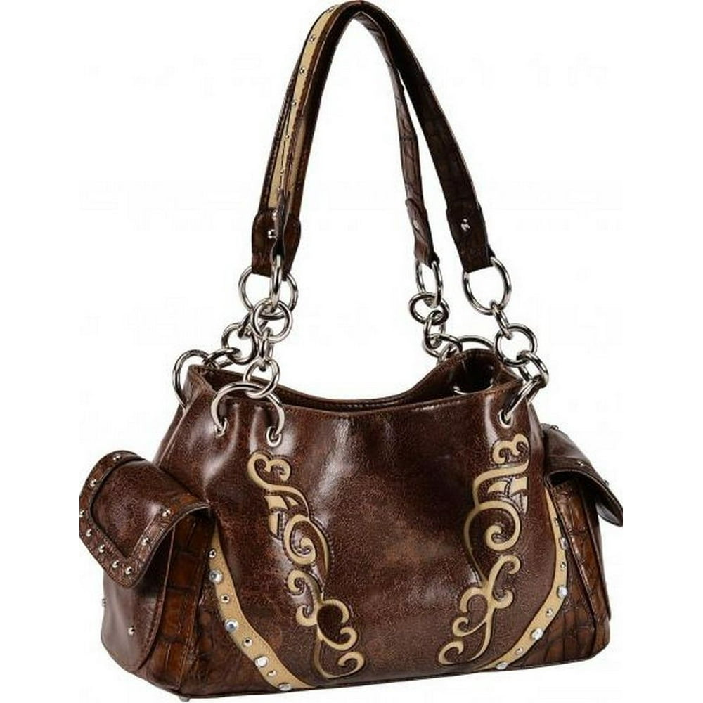 Nocona Western Handbag Womens Doctor Bag Scroll Gator N7521002