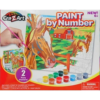  3 Pack Paint by Numbers for Kids Ages 8-12, 10*8Color by  Number for Kids Framed Canvas with 17 Acrylic Paint Pots and 6 Brushes, Kids'paint  by number, Arts and Crafts Art