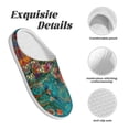 thumbnail image 5 of Lsque Mandala Colorful Pattern Womens Comfort Cotton on Scuff With Memory Foam and Anti-skid Sole Slipper-42/43, 5 of 7