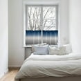 thumbnail image 6 of Blue and Grey Kitchen Curtain Valance and Tiers Set Ombre Blue Gray Rod Pocket Kitchen Tier Curtain Valance Set 3 Piece Gradient Gradual Modern Window Curtain Valance Tier Set for Bedroom 54x36 inch, 6 of 6