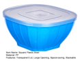thumbnail image 2 of LCXmlly Change Wallet Stackable Meal Prep Salad Bowl Square Plastic Bowl with Lid Spacesaving Kitchen Supply, 2 of 6