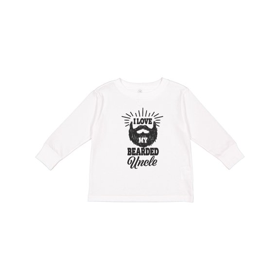 Inktastic I Love My Bearded Uncle Boys or Girls Long Sleeve Toddler T-Shirt