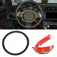 thumbnail image 4 of Funda para volante, estilo fibra de carbono, accesorios para volante, calcomanía para volante, diseño de clase mundial, 4 of 9