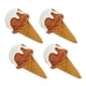 thumbnail image 3 of KAKOWELY 4 piezas de decoración realista de cono de helado para exhibición de postres, accesorios de fotografía, decoración de fiestas, modelos de helados artificiales, 3 of 5