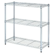 ALESW833614SR 36 in. x 14 in. x 36 in. 3-Shelf Residential Wire Shelving - Silver 36" x 14" x 36"