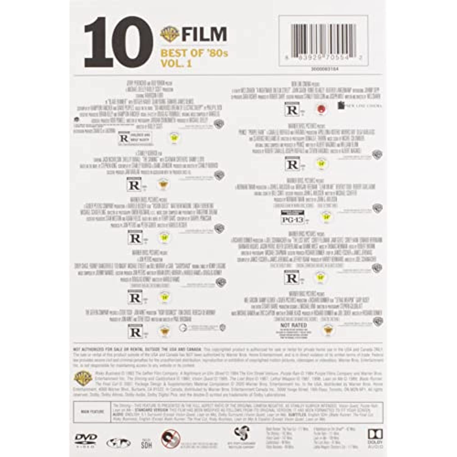 Warner Home Video: Best of '80s - 10-Film Collection: Volume
