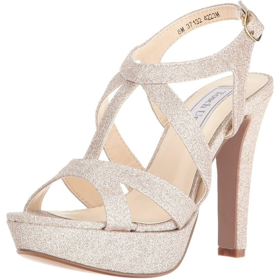 touch ups women's queenie platform dress sandal, champagne, 5 m us