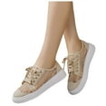 thumbnail image 3 of YLYL Women's Floral Breathable Sheer Mesh Sneakers Cutouts Lace up Casual Shoes Low Top Canvas Fashion Lightweight Walking Shoes, 3 of 9