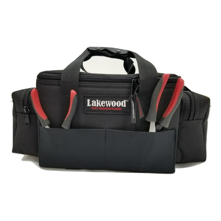 Lakewood Fishing Black Lure Caddy Tackle Box W Adjustable Hanging Lure Dividers