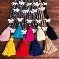 thumbnail image 4 of AYYUFE Boho Women Colorful Beads Butterfly Stone Tassel Pendant Sweater Chain Necklace, 4 of 8