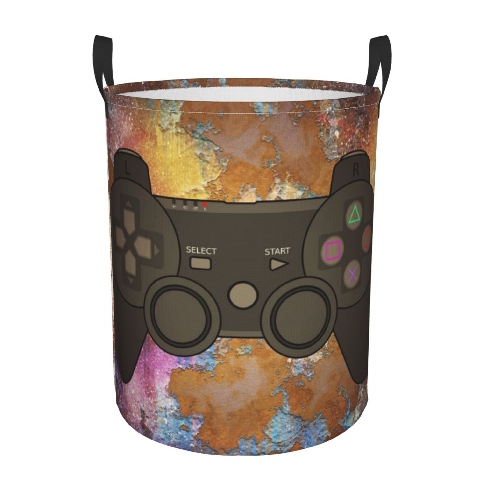 Gamer Laundry Basket For Boys - Collapsible Dirty Clothes Hamper With Game Theme Design