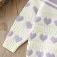 thumbnail image 4 of Blusa de manga larga con capucha para otoño e invierno. Suéter de punto para niña. Chaqueta con capucha en forma de corazón. Top de poliéster con bloques de color para niña., 4 of 8