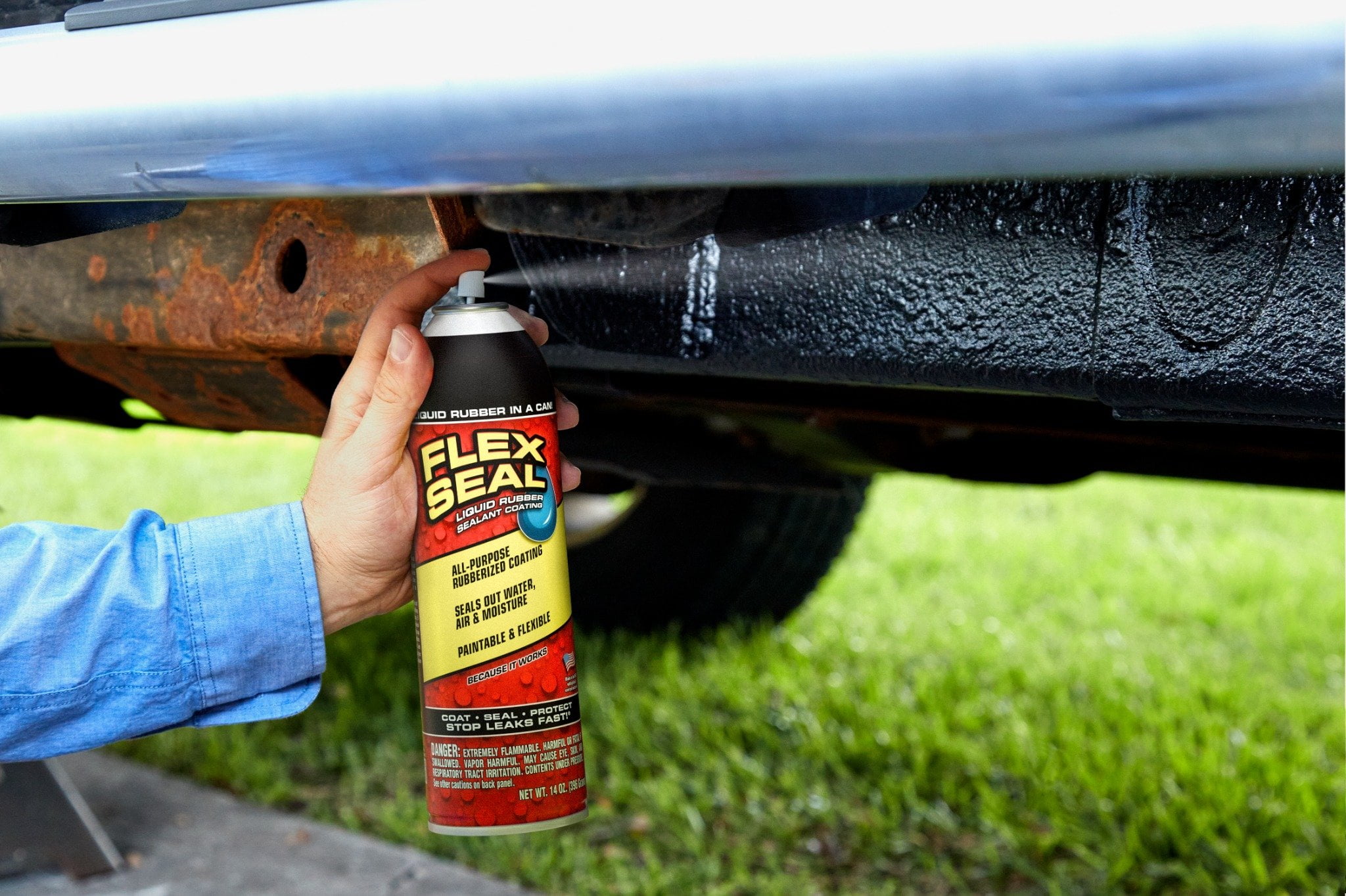 Flex Seal Aerosol Black 14 oz Rubberized Waterproof Sealant