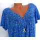 thumbnail image 4 of Pntutb Blusa de manga corta con cuello en V para mujer de talla grande Pntutb Pntutb-5254, 4 of 5
