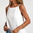 thumbnail image 6 of Women's Dress Summer Loose Flowy Sundress Spaghetti Strap Sleeveless Maxi Long Dresses White XXL, 6 of 10