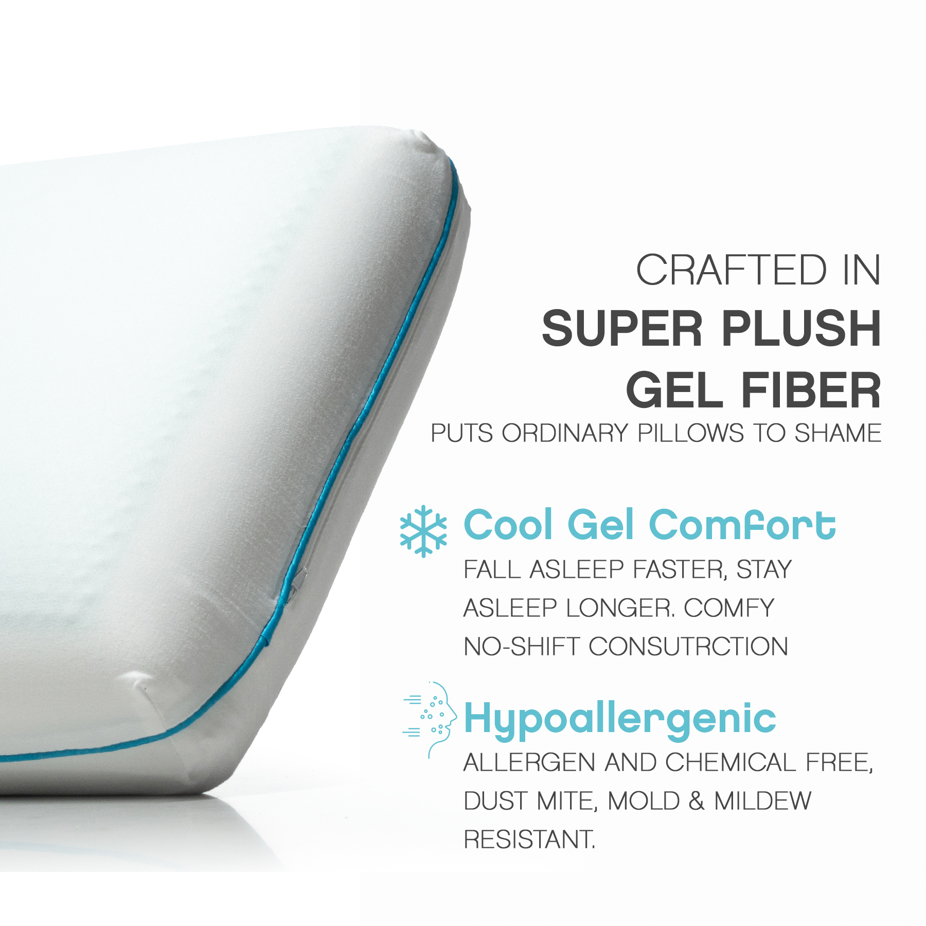 Pur Cool Gel Deep Sleep Comfort Pillow Extra Large Diamond Line Gel Cooling Pillow by Pur-Well Living - image 3 of 9